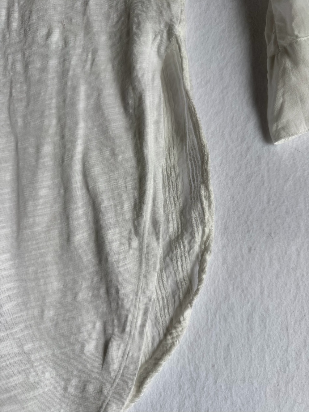 Anthropologie Cream Textured Tunic Button Down Blouse Medium Boho - Picture 8 of 15